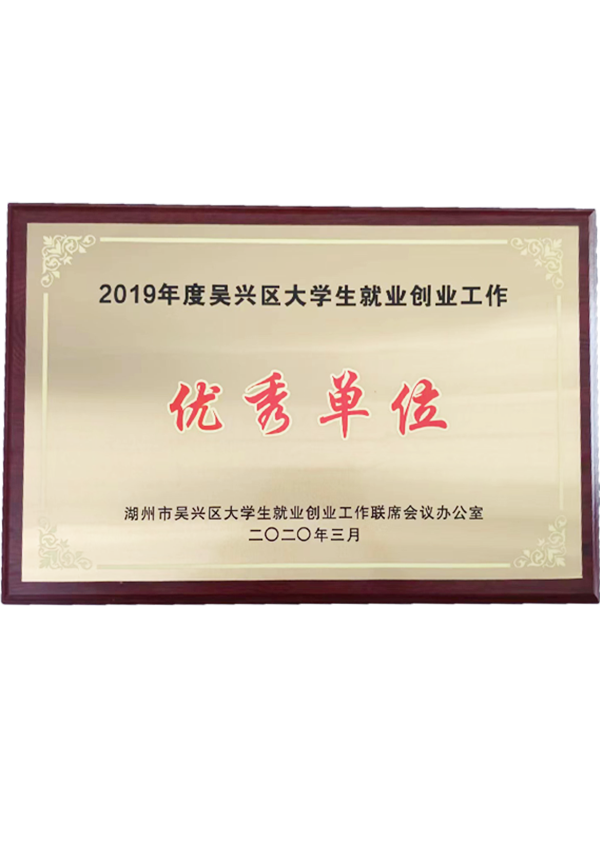 2019年度吳興區(qū)大學(xué)生就業創業工作優秀單位